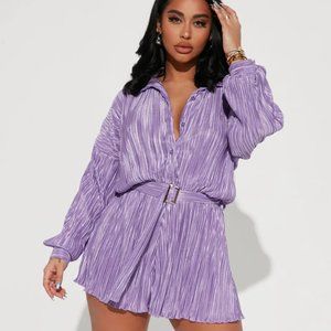 Fashion Nova Sami Plisse Romper